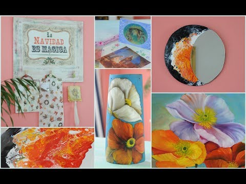 ManosalaObraTv Programa 111 - Pouring - Requetelitas - Decoupage -  Pinceladas