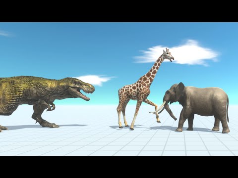 TREX & ELEPHANT vs EVERY UNIT - Animal Revolt Battle Simulator