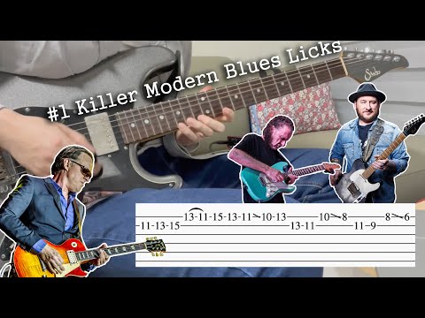 Guitar Lesson | #1 Killer Modern Blues Licks by Guitar Heroes(With TABS)