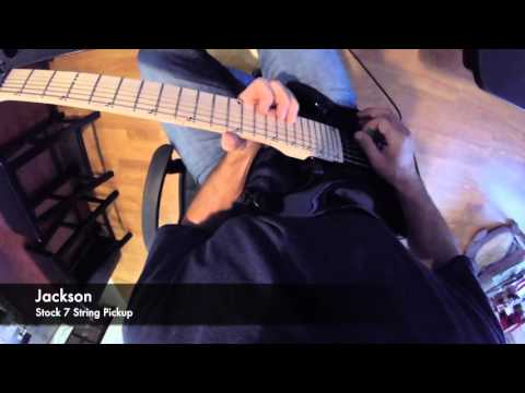 Jackson Stock Pickup vs DiMarzio Illuminator 7 - Metal Demo