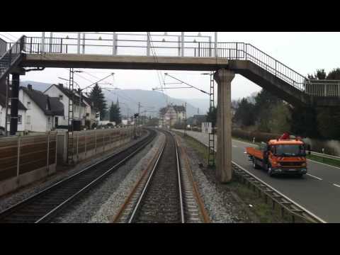 HD720cam: Führerstandsmitfahrt Bingen am Rhein - Koblenz