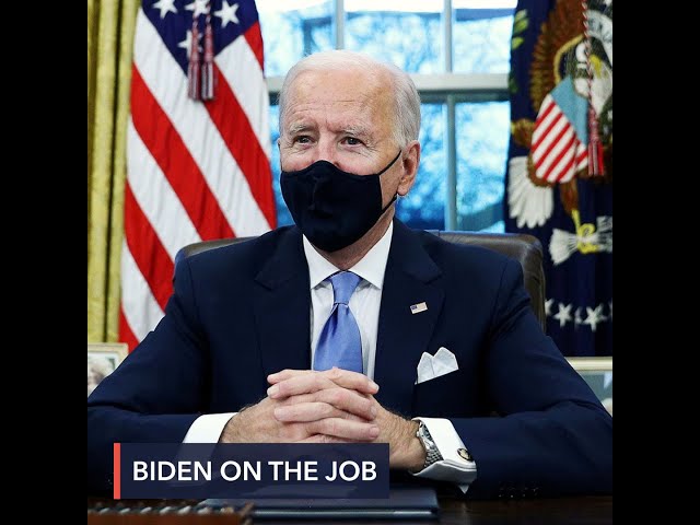 Biden launches COVID-19 initiatives on 1st full day in White House