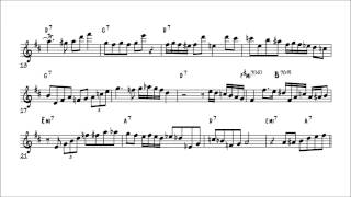 Cannonball Adderley Au Privave Solo Transcription