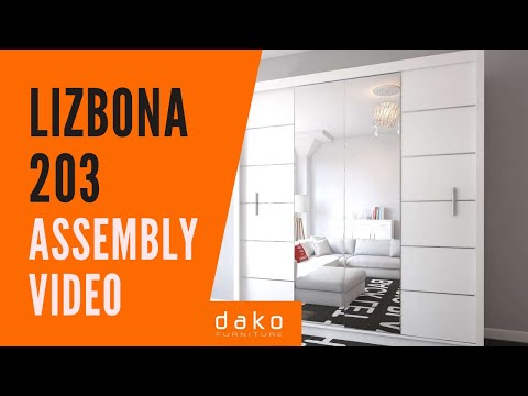 Wardrobe Assembly Video - DAKO FURNITURE - Lizbona 203 - 10