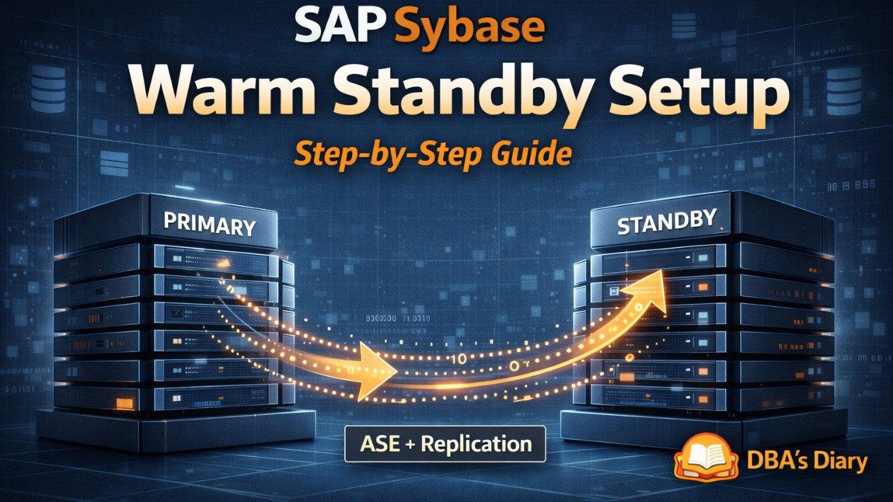 SAP Sybase Warm Standby Setup Step-by-Step | Complete Guide from Scratch (ASE + Replication)