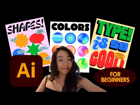 how to use adobe illustrator | a beginner-friendly graphic design tutorial / design posters with me
