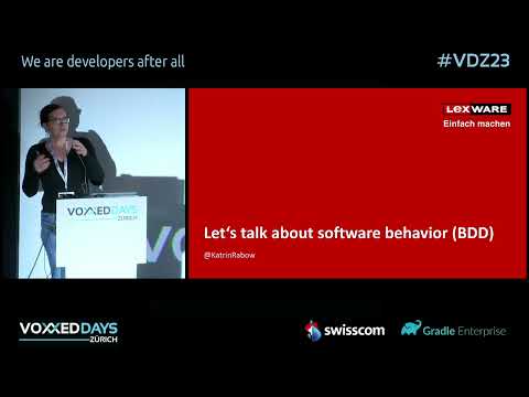 Let's talk about software behaviour (BDD) by Katrin Rabow