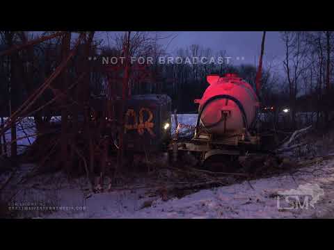 1-10-2022 Girard Township, PA - I-90 Semi Slides Off Road, Jackknifes into Woods - Lake Effect Snow