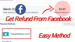 How to Get Refund From Facebook Ads "Prepaid Balance" Get Back Your Money