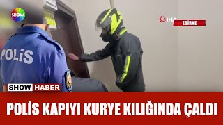 Kurye sandı, polis çıktı