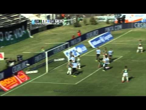 Milito le erró al arco. Chicago 0 - Racing 0. Fecha 10. Primera División 2015. FPT