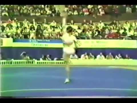 2nd T ROM Laura Cutina FX   1985 World Gymnastics Championships 9 550