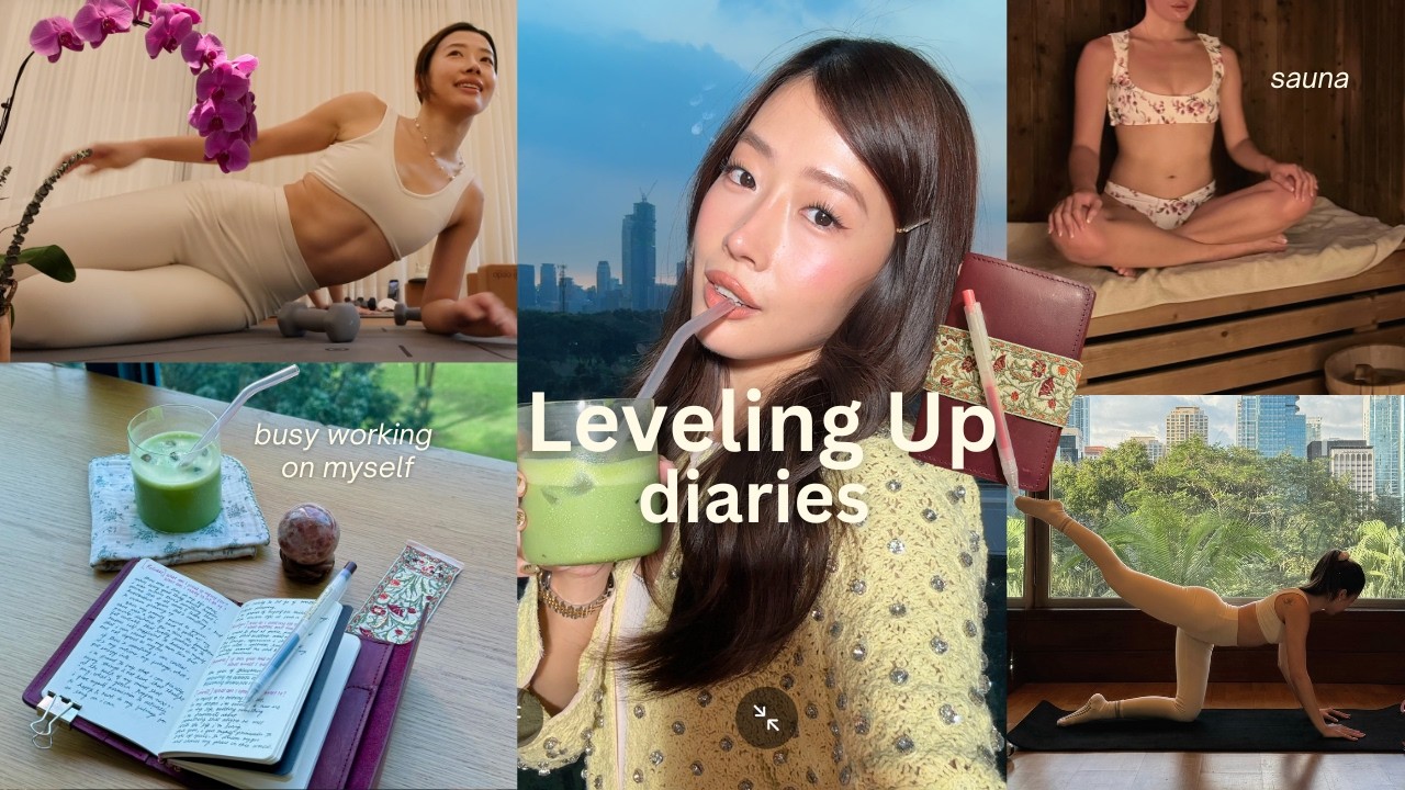 Leveling up diaries 🌱wellness routine, healthy habits, journal prompts, cold plunge!