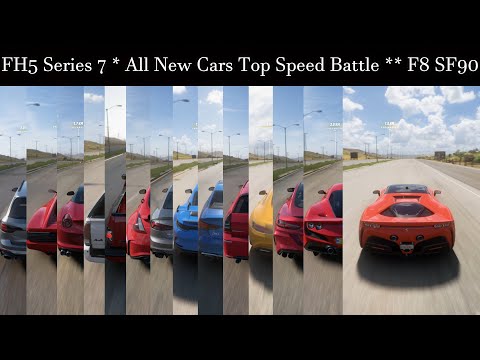 Thumbnail for FORZA HORIZON 5 | (SF90) Series 7 & 8 NEW UPDATE | ALL NEW CARS TOP SPEED TEST EVENT LAB BOOST by Toyota Tacoma, Ferrari, Supercar, Toyota, rall, Ferrari 512, Ferrari F8, video, rally, WiLL, Ferrari California T, Car, video f, Mexico, Nissan, Ferrari SF90 Stradale, vide, Ferrari California
