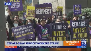 Cedars-Sinai service workers strike