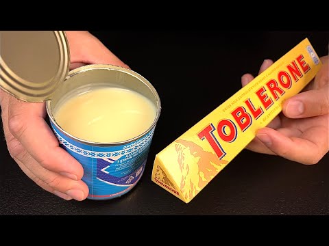 Kondensmilch mit TOBLERONE mischen und einfrieren!Du wirst begeistert sein!in 5 Minuten Dessert.