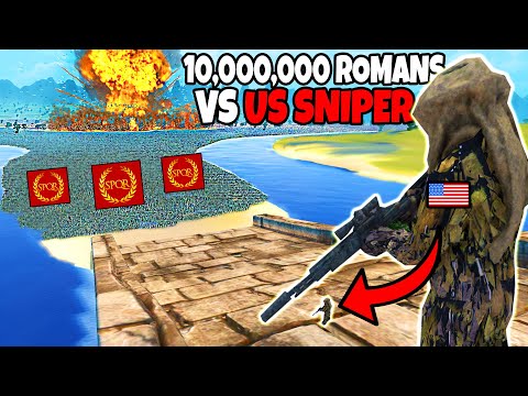 Can 1 MODERN SNIPER Hold Bridge VS 10,000,000 ROMAN ARMY Invasion?! - UEBS 2: Best Mods