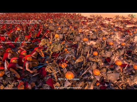 20000 SPARTANS VS 20000 HALLOWMANS - Ultimate Epic Battle Simulator 2 UEBS2