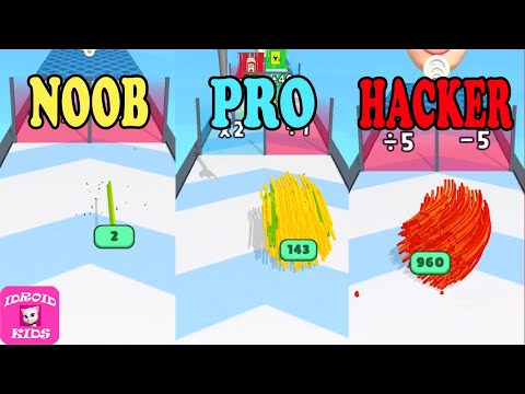 NOOB vs PRO vs HACKER - Noodle Master 3D Gameplay - YouTube
