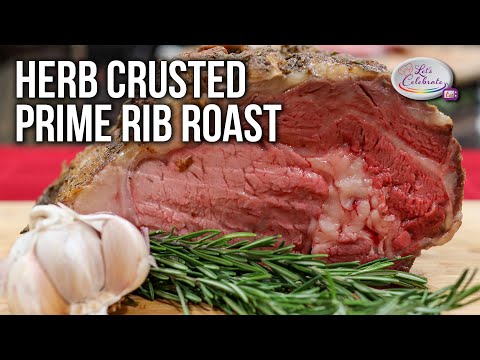 Herb Crusted Prime Rib Roast - Cooked Low and Slow.