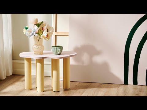 Mesa lateral com formas orgânicas – DIY por Søstrene Grene