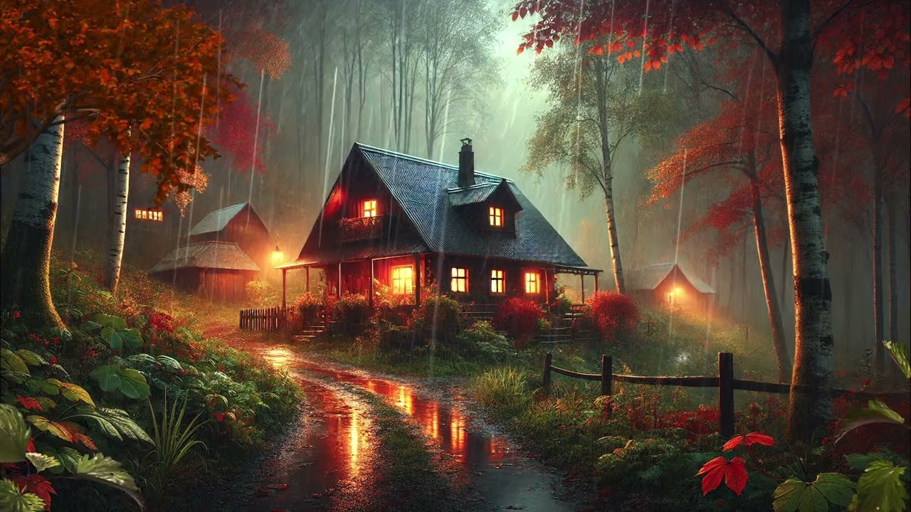 Rain Sounds and Magical Music For Relaxation, Stress Relief and Focus | Flute, Strings, Piano