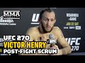 Victor Henry Reacts To UFC Debut Over Raoni Barcelos: ‘I Told Ya’ll’ | UFC 270 | MMA Fighting