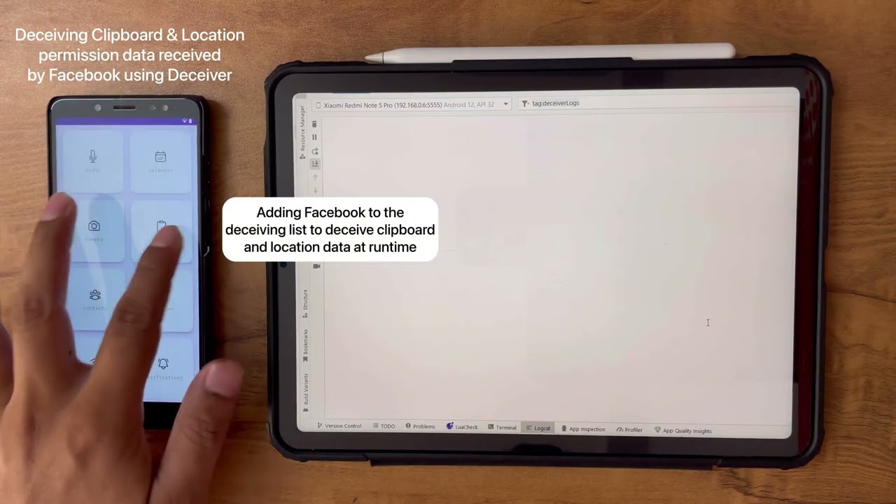 Deceiving user data in Facebook Android app using WhiteLie