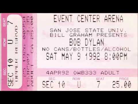Bob Dylan 1992 US West Coast Spring Tour – San José USA 9th May 1992