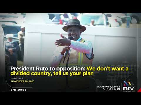 President Ruto to opposition: We don’t want a divided country, tell us your plan