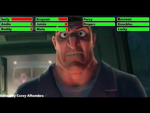 The Nut Job (2014) Final Battle with healthbars 2/3