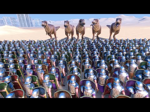 5 T-Rex Vs Every 1,000 Ancient Soldiers - Ultimate Epic Battle Simulator