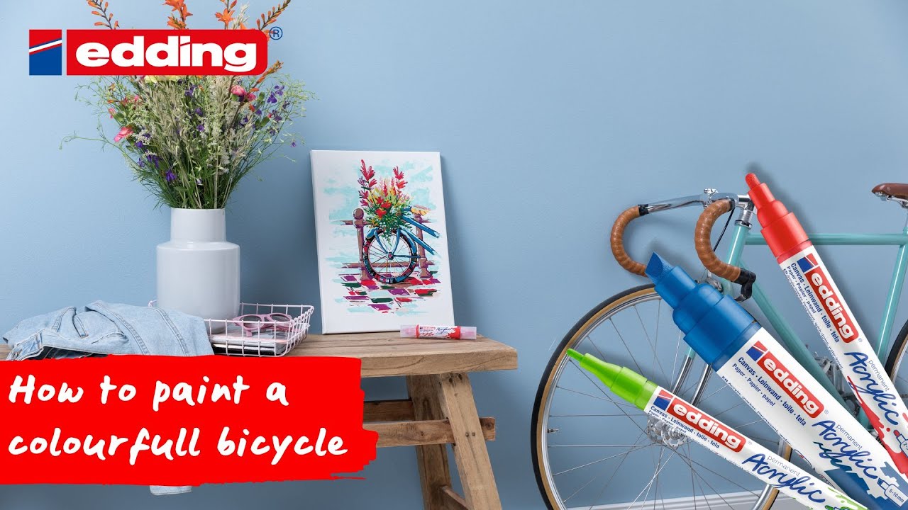 Set markere acrilice Edding 5100, varf 2-3 mm, culori pastel, 5 bucati/set