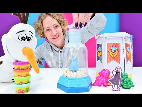 Spielspaß mit PlayDoh - Die Schneekugel - Spielzeuge aus Disney Frozen - Olaf vermisst Anna und Elsa