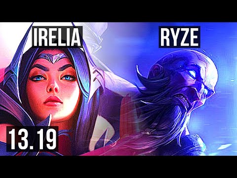 IRELIA vs RYZE (MID) | 14/4/13, 500+ games, 1.0M mastery, Dominating | BR Challenger | 13.19