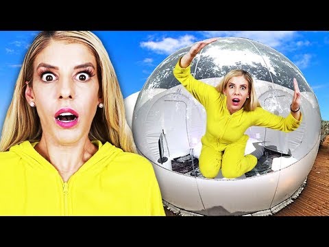 24 Hours Overnight inside a GiANT BUBBLE house! 👀 (Matt hypnotized at 3am not from Game Master) Video