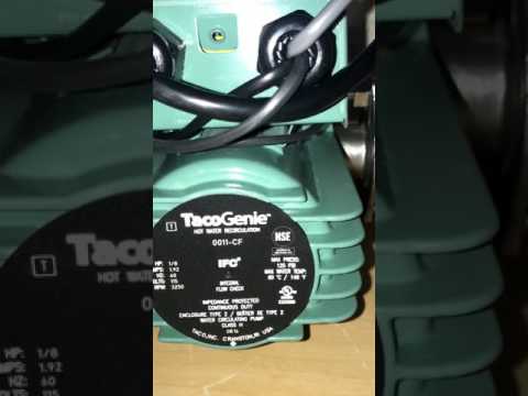 Taco Genie 0011-CF 3/4" 1/8 hp Tankless water heater recirculating D'Mand Pump