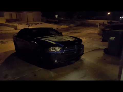 Spec-D Projector HID Halo Headlights At Night On Dodge Charger 2013 SE