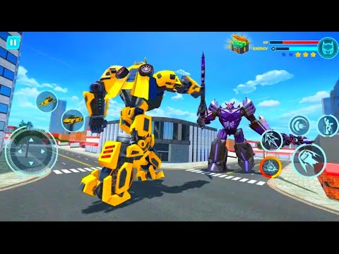 Bumblebee Robot Car Transformation Simulator  - Robot game Transform & Fight - Android Gameplay