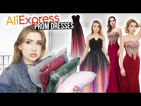 TRYING ON ALIEXPRESS PROM DRESSES!! *Huge Success* &...