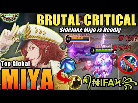 Brutal Critical !! Sidelane Miya is Deadly with Flicker Combo Ult by ᶰ᭄ᷡ₦IFAϞ꧂ - MLBB