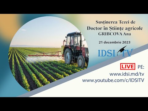 , title : '21.12.2023, 14:00 | Susţinerea Tezei de Doctor în Știinţe agricole - GRIBCOVA Ana'