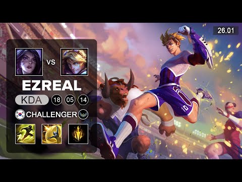 Ezreal vs Kai'Sa ADC - KR Challenger - Patch 26.01 Season 16