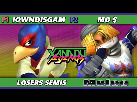 Xanadu Legends LOSERS SEMIS - Iowndisgam (Falco) Vs. Mo $ (Sheik) Smash Melee - SSBM