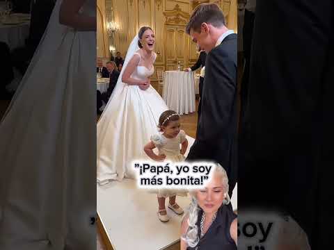 ”¡Papá, yo soy más bonita!”💕 #Boda #Wedding #NiñaTraviesa #PapáEHija #MomentosInolvidables