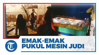 Viral Video Detik-detik Emak-emak Hancurkan Mesin Judi Tembak Ikan di Deli Serdang Sambil Bawa Palu