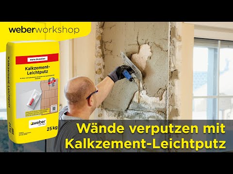 Wand verputzen mit Kalkzement-Leichtputz | WeberWorkshop