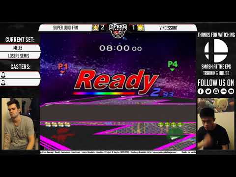 Smash @ TTH - Super Luigi Fan (Fox) Vs. Vincessant (Peach) - Melee (Losers Semis)