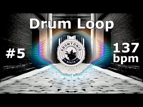 #5 Drum Loop 137 bpm 🥁 Bass Guitar Backing Tracks 🥁2 Variations - DrumTonic Beats