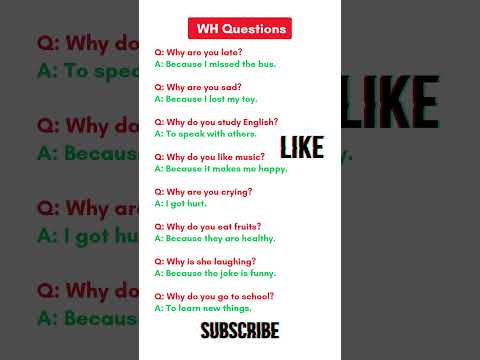 50 WH-Questions in English | Learn How, When, Where & Why with Examples! #english #learnenglish
